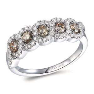 Le Vian Chocolatier® Ring featuring 3/8 cts. Chocolate Diamonds® , 1/3 cts. Vanilla Diamonds® set in 14K Vanilla Gold®