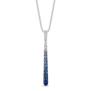 Le Vian Ombre Pendant featuring 1/2 cts. Denim Ombré®, 1/8 cts. White Sapphire, set in 14K Vanilla Gold®