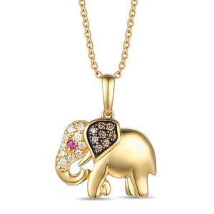Le Vian® Pendant featuring cts. Passion Ruby™, 1/10 cts. Nude Diamonds™ , 1/20 cts. Chocolate Diamonds® set in 14K Honey Gold™