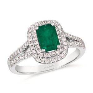 Le Vian® Ring featuring 3/4 cts. Costa Smeralda Emeralds™, 3/8 cts. Vanilla Diamonds® set in 14K Vanilla Gold®