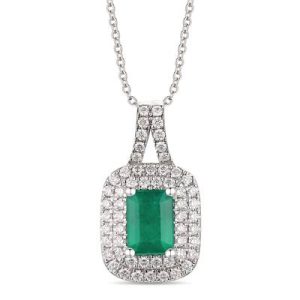 Le Vian® Pendant featuring 3/4 cts. Costa Smeralda Emeralds™, 3/8 cts. Vanilla Diamonds® set in 14K Vanilla Gold®