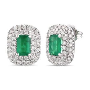 Le Vian® Earrings featuring 3/4 cts. Costa Smeralda Emeralds™, 1/2 cts. Vanilla Diamonds® set in 14K Vanilla Gold®