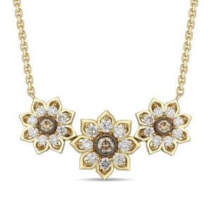 Le Vian® 14K Honey Gold™ Adjustable Necklace with Chocolate Diamonds® 1/6 cts., Nude Diamonds™ 3/4 cts.