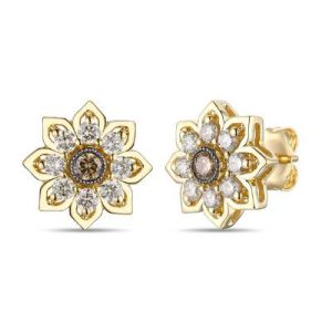 Le Vian® Earrings featuring 1/10 cts. Chocolate Diamonds® , 3/8 cts. Nude Diamonds™ set in 14K Honey Gold™