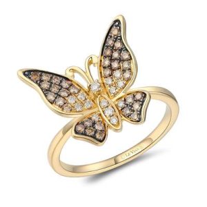 Le Vian Ombre Ring featuring 3/8 cts. Chocolate Ombré Diamonds® set in 14K Honey Gold™