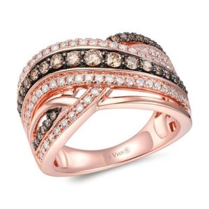 Le Vian® Ring featuring 1/2 cts. Chocolate Diamonds® , 1/2 cts. Nude Diamonds™ set in 14K Strawberry Gold®
