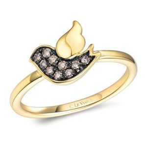 Le Vian Chocolatier® Ring featuring 1/8 cts. Chocolate Diamonds® set in 14K Honey Gold™