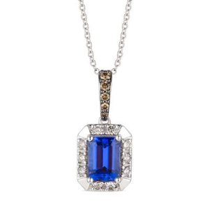 Le Vian® Pendant featuring 7/8 cts. Blueberry Tanzanite®, 1/20 cts. Chocolate Diamonds® , 1/6 cts. Nude Diamonds™ set in 14K Vanilla Gold®
