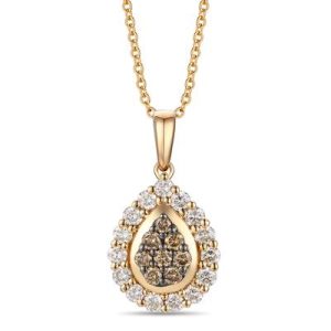 Le Vian® Pendant featuring 1/5 cts. Chocolate Diamonds® , 1/2 cts. Nude Diamonds™ set in 14K Honey Gold™