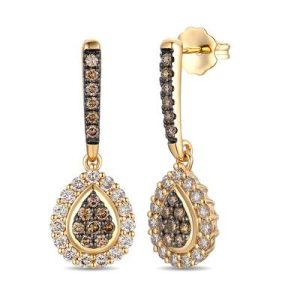 Le Vian® Earrings featuring 3/8 cts. Chocolate Diamonds® , 1/2 cts. Nude Diamonds™ set in 14K Honey Gold™