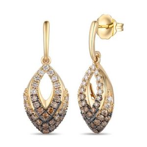 Le Vian Ombre Earrings featuring 5/8 cts. Chocolate Ombré Diamonds® set in 14K Honey Gold™