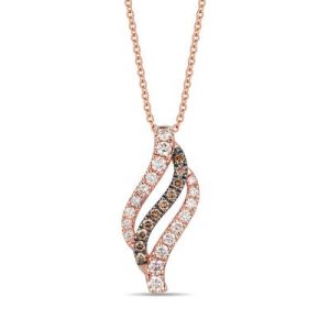 Le Vian® Pendant featuring 1/3 cts. Nude Diamonds™ , 1/10 cts. Chocolate Diamonds® set in 14K Strawberry Gold®