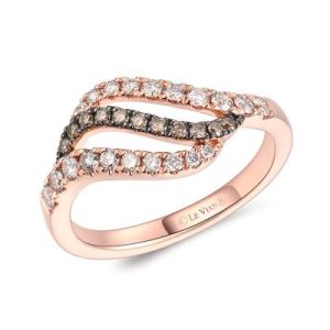 Le Vian® Ring featuring 3/8 cts. Nude Diamonds™ , 1/8 cts. Chocolate Diamonds® set in 14K Strawberry Gold®