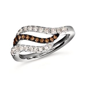 Le Vian® Ring featuring 3/8 cts. Nude Diamonds™ , 1/8 cts. Chocolate Diamonds® set in 14K Vanilla Gold®