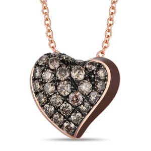 Godiva x Le Vian Pendant featuring Enamel, 1/2 cts. Chocolate Diamonds® set in 14K Strawberry Gold®