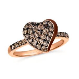 Godiva x Le Vian Ring featuring Enamel, 5/8 cts. Chocolate Diamonds® set in 14K Strawberry Gold®