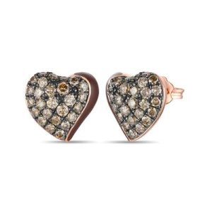 Godiva x Le Vian Earrings featuring Enamel, 1 cts. Chocolate Diamonds® set in 14K Strawberry Gold®