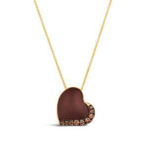 Godiva x Le Vian Pendant featuring Enamel, 1/5 cts. Chocolate Diamonds® set in 14K Honey Gold™