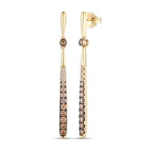 Le Vian Ombre Earrings featuring 5/8 cts. Chocolate Ombré Diamonds® set in 14K Honey Gold™