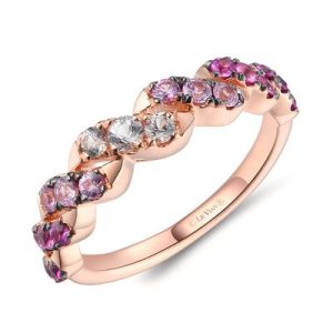 Le Vian® Ring featuring 1/5 cts. White Sapphire, 1/2 cts. Pink Sapphire Ombre, set in 14K Strawberry Gold®