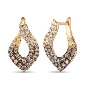Le Vian Ombre Earrings featuring 1 1/4 cts. Chocolate Ombré Diamonds® set in 14K Honey Gold™