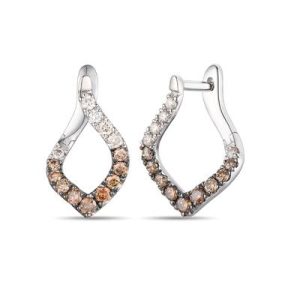 Le Vian Ombre Earrings featuring 1/2 cts. Chocolate Ombré Diamonds® set in 14K Vanilla Gold®
