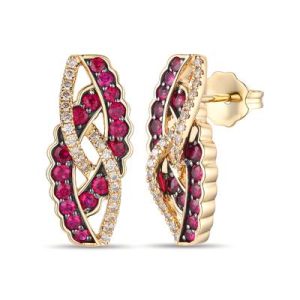 Le Vian® Earrings featuring 3/4 cts. Passion Ruby™, 1/5 cts. Nude Diamonds™ set in 14K Honey Gold™