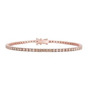 Le Vian Ombre Bracelet featuring 3 1/4 cts. Chocolate Ombré Diamonds® , 1/3 cts. Vanilla Diamonds® set in 14K Strawberry Gold®