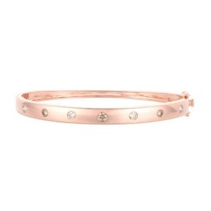 Le Vian® Bangle featuring 1/3 cts. Chocolate Diamonds® , 3/8 cts. Nude Diamonds™ set in 14K Strawberry Gold®