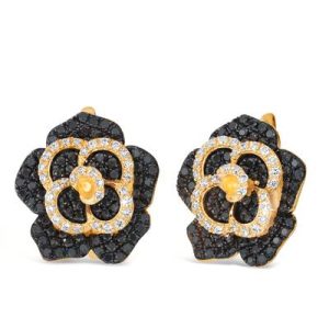 Le Vian® Earrings featuring 1/3 cts. Vanilla Diamonds®, 1 cts. Blackberry Diamonds® set in 14K Honey Gold™
