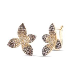 Le Vian Ombre Earrings featuring 1 5/8 cts. Chocolate Ombré Diamonds® set in 14K Honey Gold™