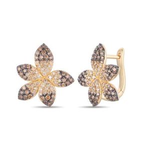 Le Vian Ombre Earrings featuring 1 1/4 cts. Chocolate Ombré Diamonds® set in 14K Honey Gold™