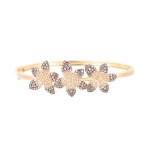 Le Vian Ombre Bangle featuring 1 7/8 cts. Chocolate Ombré Diamonds® set in 14K Honey Gold™