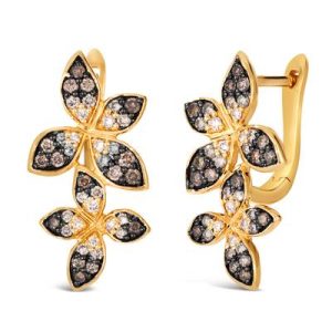 Le Vian Ombre Earrings featuring 3/4 cts. Chocolate Ombré Diamonds® set in 14K Honey Gold™
