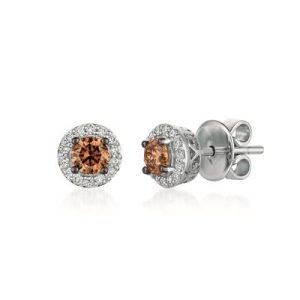 Le Vian Chocolatier® Earrings featuring 3/8 cts. Chocolate Diamonds® , 1/6 cts. Vanilla Diamonds® set in 14K Vanilla Gold®