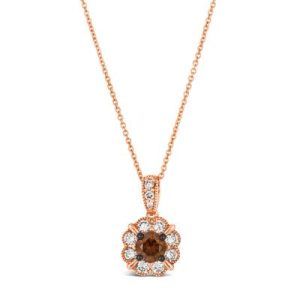 Le Vian® Pendant featuring 1/3 cts. Chocolate Diamonds®, 1/3 cts. Nude Diamonds™ set in 14K Strawberry Gold®