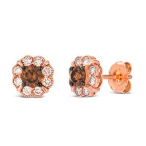 Le Vian® Earrings featuring 1/2 cts. Chocolate Diamonds®, 3/8 cts. Nude Diamonds™ set in 14K Strawberry Gold®