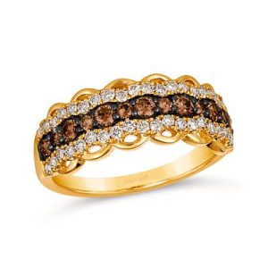 Le Vian® Ring featuring 3/8 cts. Chocolate Diamonds® , 3/8 cts. Nude Diamonds™ set in 14K Honey Gold™