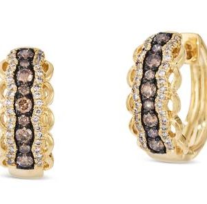 Le Vian® Earrings featuring 1/2 cts. Chocolate Diamonds®, 1/4 cts. Nude Diamonds™ set in 14K Honey Gold™