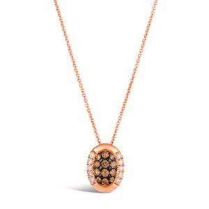 Le Vian® Pendant featuring 1/4 cts. Chocolate Diamonds® , 1/8 cts. Nude Diamonds™ set in 14K Strawberry Gold®