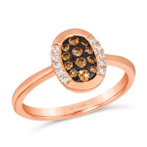 Le Vian® Ring featuring 1/4 cts. Chocolate Diamonds® , 1/10 cts. Nude Diamonds™ set in 14K Strawberry Gold®