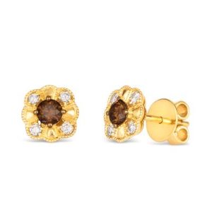 Le Vian® Earrings featuring 3/8 cts. Chocolate Diamonds® , 1/5 cts. Nude Diamonds™ set in 14K Honey Gold™