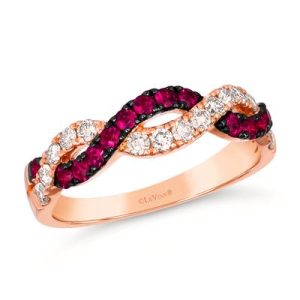 Le Vian® Ring featuring 3/8 cts. Passion Ruby™, 1/3 cts. Nude Diamonds™ set in 14K Strawberry Gold®