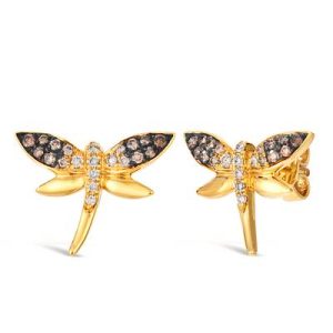 Le Vian® Earrings featuring 1/5 cts. Chocolate Ombré Diamonds®, 1/6 cts. Nude Diamonds™ set in 14K Honey Gold™