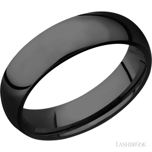Lashbrook Zirconium with Polish Finish Wedding Bands