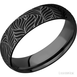 Lashbrook Zirconium with Polish Finish Wedding Bands