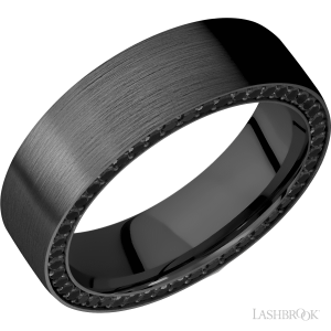 Lashbrook Zirconium with Polish, Polish Finish Wedding Bands