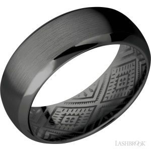Lashbrook Zirconium with Polish, Polish Finish Wedding Bands