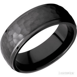 Lashbrook Zirconium with Polish, Polish Finish Wedding Bands