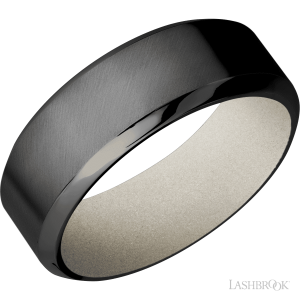 Lashbrook Zirconium with Polish, Polish Finish Wedding Bands